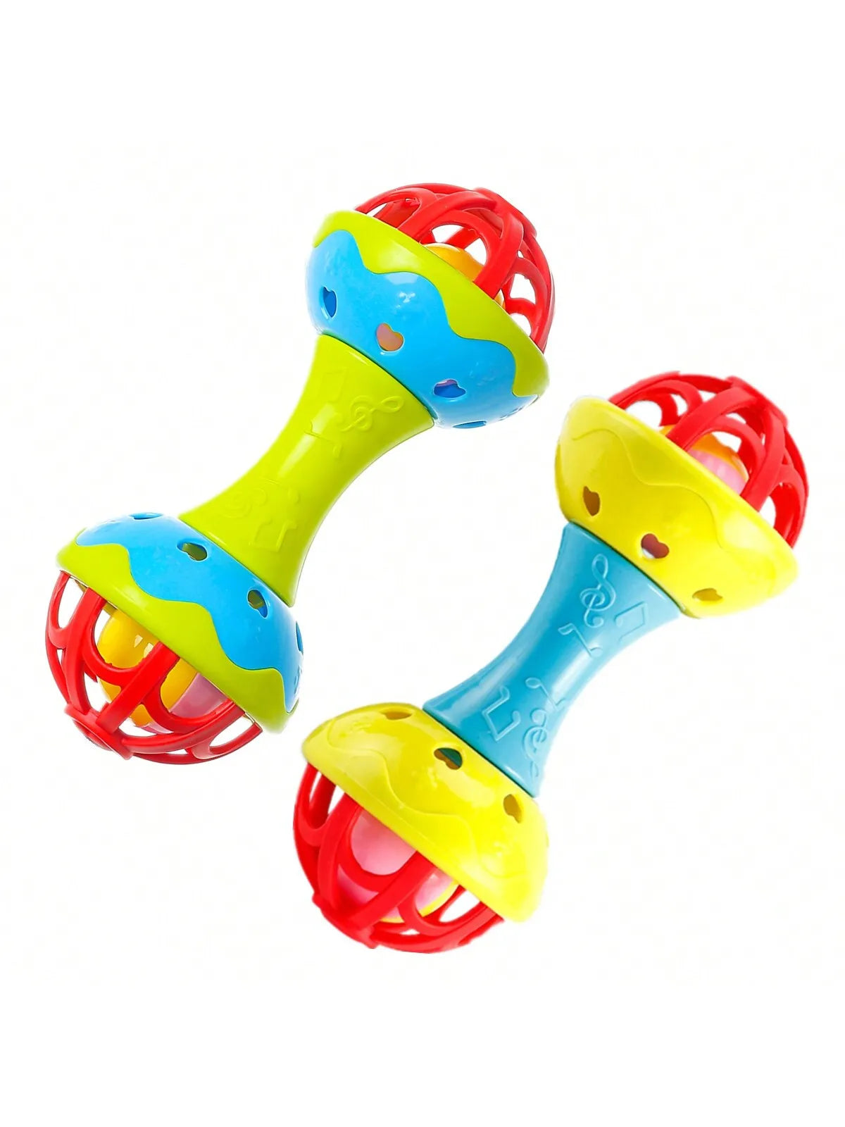 Double-Headed Baby Rattle – Random Colors