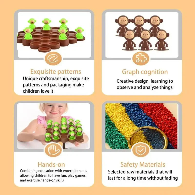 Creative Balancing Tree Toy – Monkey Number Balance Montessori Math Game
