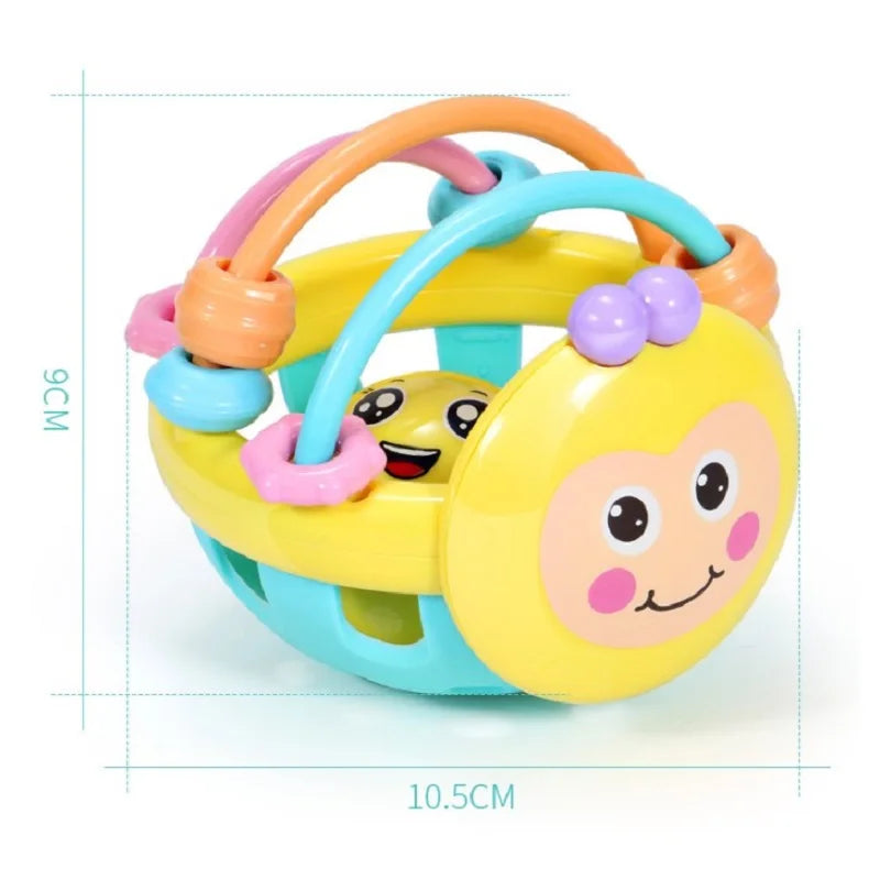 Baby Soft Silicone Teething Toy – Sensory Rattle & Grasping Ball