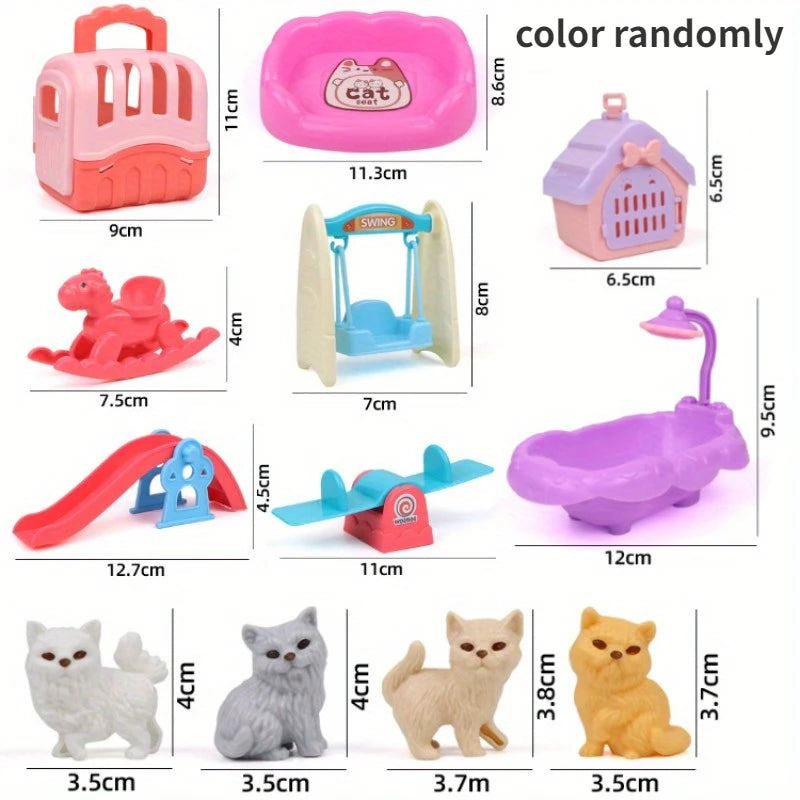 Cute Dog Pet Basket Toy Set