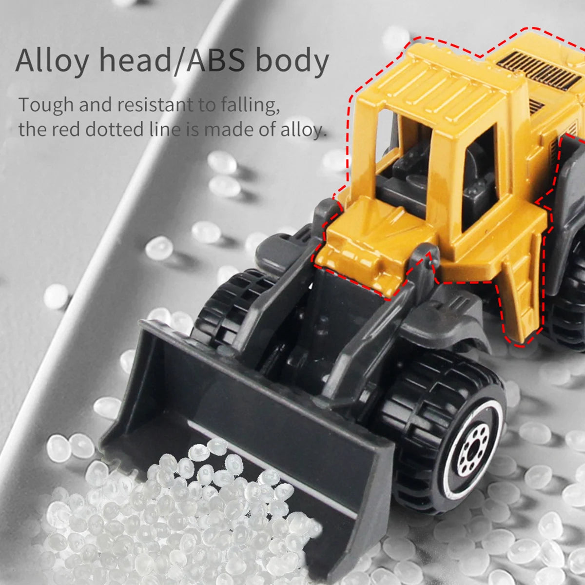 6pcs Alloy Engineering Truck Toy Car Set – Classic Construction Vehicles