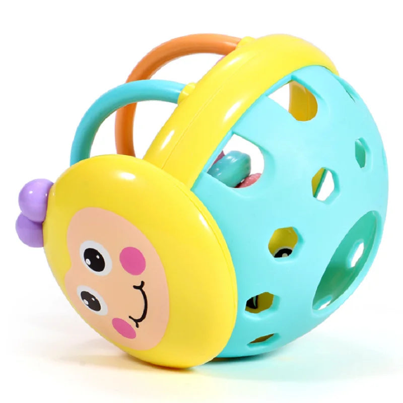 Baby Soft Silicone Teething Toy – Sensory Rattle & Grasping Ball